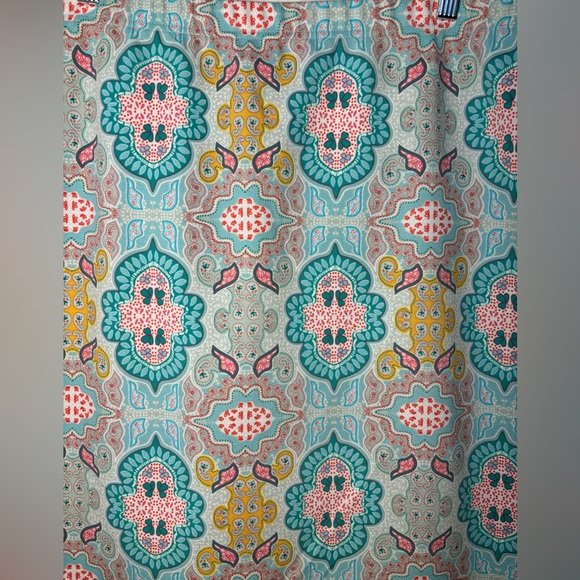 Talbots Light Blue Paisley Floral Stretch Elastic Waist Skirt - Size Large - Picture 5 of 13